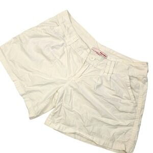 Tally Weijl Totally Sexy White Shorts Womens S Casual Summer Ctn Blend Y2K *Flaw
